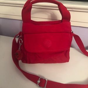 Kipling Red Mini Purse with Front Pocket